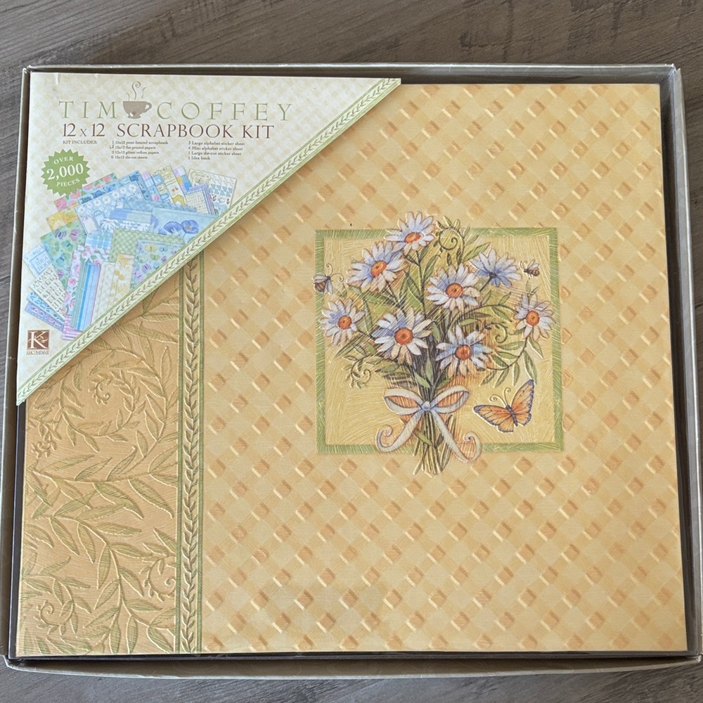 Scrapbook Yellow Floral Design